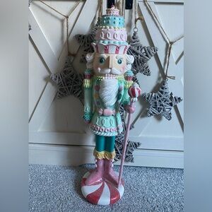 Pastel Peppermint Nutcracker Christmas 21” tall